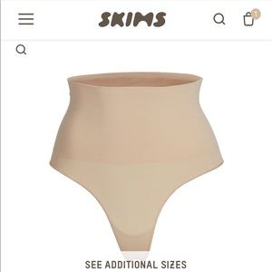 NWT SKIMS Core Control Shape wear Thong in Clay S/M NEW! With Box